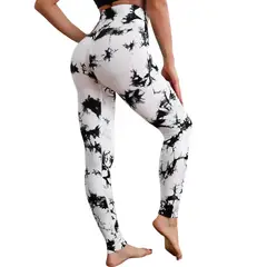 ROYAL PEACH APPAREL - Legging deportivo Tie Dye Blanco - Ropa deportiva malla mujer gym