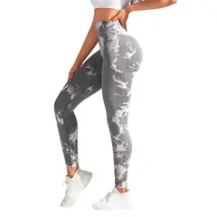 ROYAL PEACH APPAREL - Legging deportivo Tie Dye GRIS - Ropa deportiva malla mujer gym
