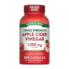 NATURE'S TRUTH - Vinagre De Manzana en cápsulas 1200 Mg - 200 Cápsulas