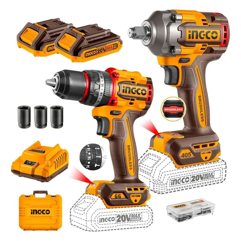 Taladro 66Nm + Llave de Impacto 405Nm CKLI20286 20V