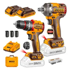 INGCO - Taladro 66Nm + Llave de Impacto 405Nm CKLI20286 20V