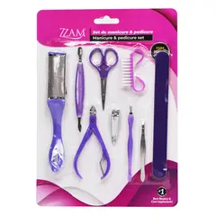 ZZAM - Set de Manicure y Pedicure 9und.