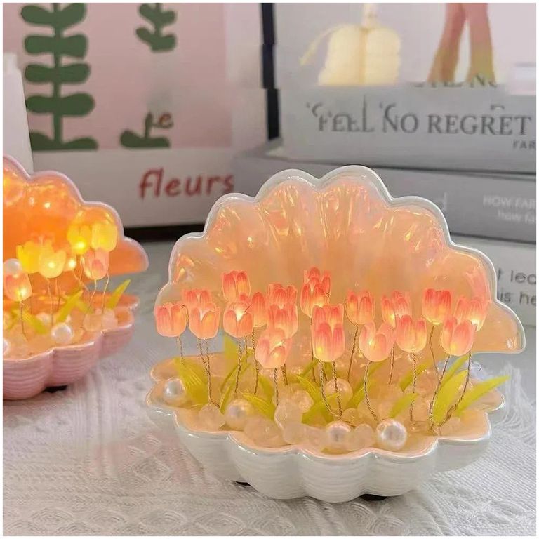 Tulipanes Eternos Decorativo De Mesa Kwaii