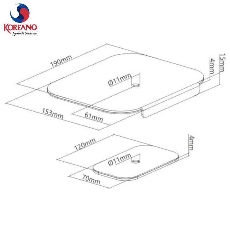 PLACA DE REFUERZO PARA SOPORTE DE MONITORIDEAL PARA ESCRITORIOS DE VIDRIO O MADERA XMA-06