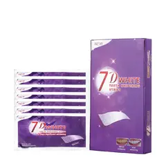 GENERICO - Tiras Blanqueadoras 7D White Ideal para remover manchas y aclarar el tono de los dientes.