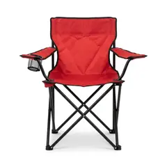 OEM - Silla Plegable Portátil Con Porta Vasos Rojo