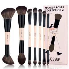 JESSUP BEAUTY - Set 14-7 Brochas Dobles Peach Dust T600 -