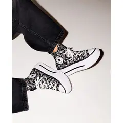 CONVERSE - Zapatillas Mujer Chuck Taylor All Star Double Stack Platform Animal Graphic Negro