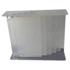 GYPSYZONE - Porta licencias en acrilico cristal 5 bolsillos a4 con base 5mm