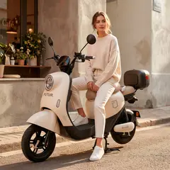 FUTUR - Moto Eléctrica KIRA de Litio, 25kmh, 50km, 500W Greige