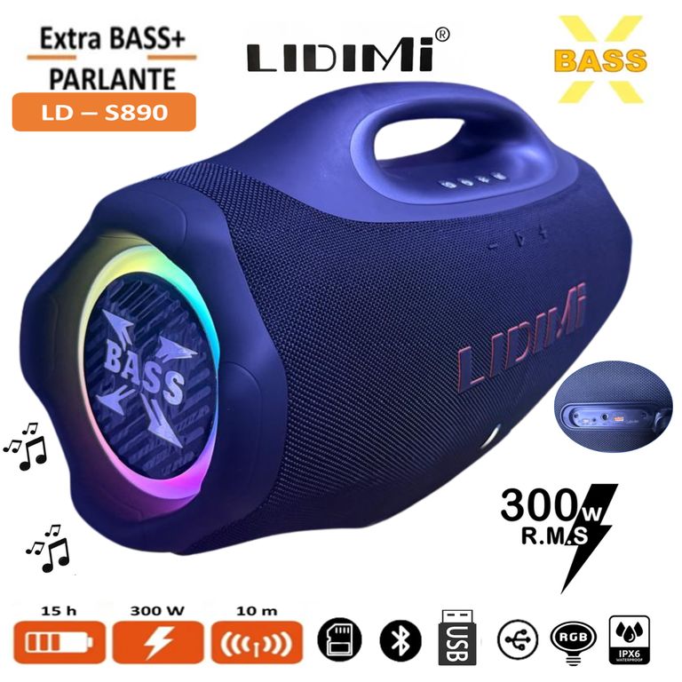 Parlante Portátil  Bluetooth LD-S890 Super 300W