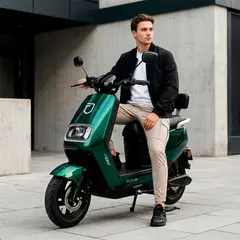 FUTUR - Moto Eléctrica TERA de Litio, 50kmh, 45km, 800W Verde