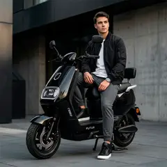 FUTUR - Moto Eléctrica TERA de Litio, 50kmh, 45km, 800W Negro