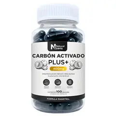 GENERICO - Carbón Activado Plus 400mg Desintoxicación Natural 100 Capsulas