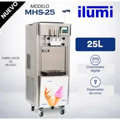 Ilumi - Máquina de helado soft de hasta 25 litros por hora MHS-25