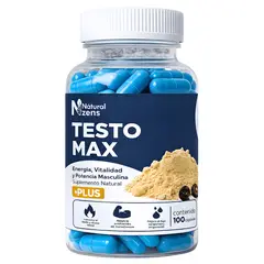 GENERICO - Testo Max +Plus Suplemento Masculino de Maca Negra para Aumentar Testosterona 100 Capsulas