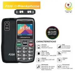 GENERICO - CELULAR BASICO BLACKPHONE F220 4G DUAL SIM NEGRO