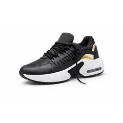 GENERICO - Zapatillas para mujer textil con Cuero sintetico PU y cordones,Livianos