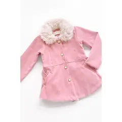 KIDS MASHMELO - Abrigo con Cuello Peluche para Niñas