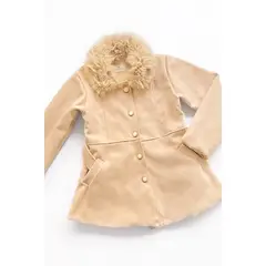 KIDS MASHMELO - Abrigo con Cuello Peluche para Niñas