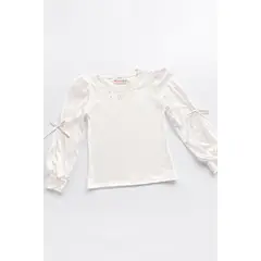 KIDS MASHMELO - Polo con Mangas de Seda para niñas