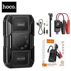 HOCO - Arrancador de Bateria de Auto Inflador Portátil Power Bank Linterna de Emergencia 150PSI