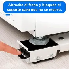 OEM - Base Móvil de Metal Soporte con Ruedas para Lavadora Refrigeradora Cocina Ajustable