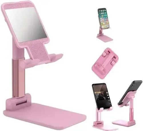 SOPORTE DE ESCRITORIO PARA CELULAR VERDE O ROSADO