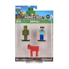 MINECRAFT - Set 3 Figuras Toppeez 6 Cm - Steve