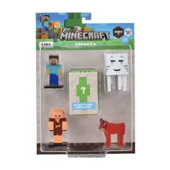 MINECRAFT - Set 5 Figuras Toppeez 6 Cm - Steve Con Figura Sorpresa
