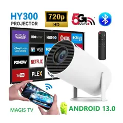 GENERICO - Proyector HY300 CALIDAD HD 720P WiFi5 Bluetooth 5.0 Android 13 Apps Instaladas