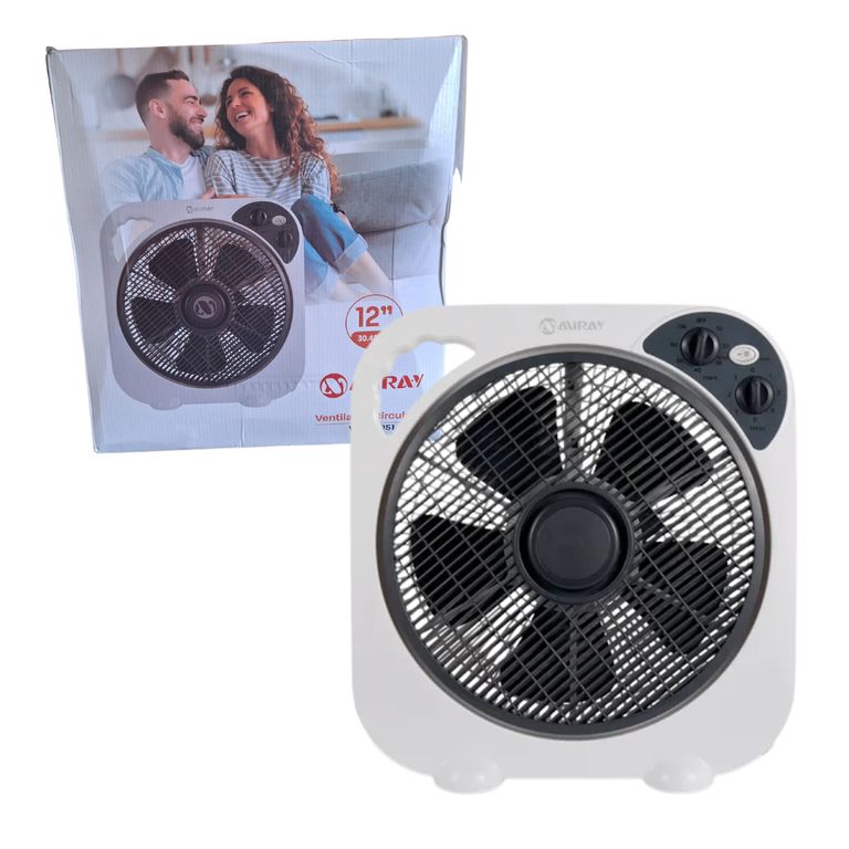 Ventilador Cuadrado Circulador 50W 3 Velocidades 12" VMC-1051 BLANCO