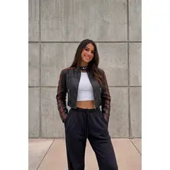 GENERICO - CASACA CUELLO CHINO URBANA DE MUJER