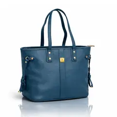 INDEMA - Tote Bag Bolso Elegante Cuero PU - Diseño Amplio y Funcional Acero