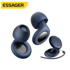 ESSAGER - Set Tapones oidos 4 tallas cancelación de ruido para dormir + estuche blue
