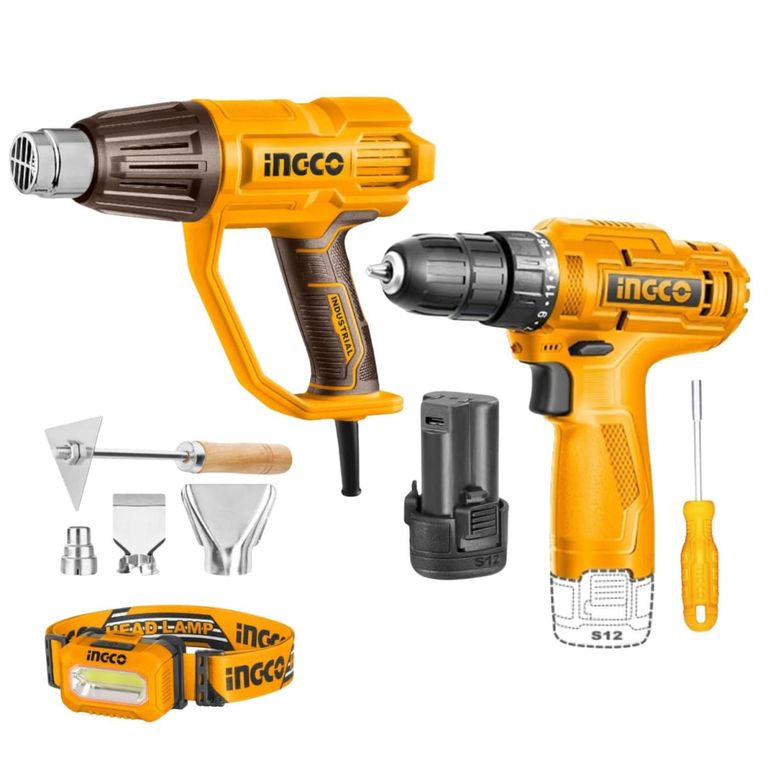 Pistola de calor 2000w + Taladro 12v