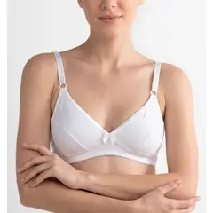 Peter Pan - Brasier Realce Natural Copa B Algodón Blanco 7053