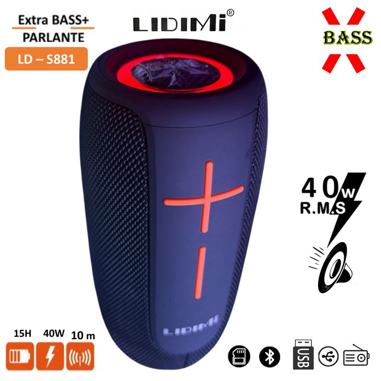 Parlante Portatil Bluetooth LD-S881 40W