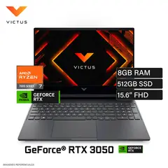 HP - Laptop Victus 15 Ryzen 7 8GB 512GB RTX 3060