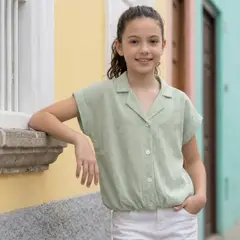 GENERICO - Blusa Niña Algodon Verde - Angela Kids