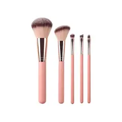 SATINE - Set Brochas Maquillaje Profesional Rose 5 und.