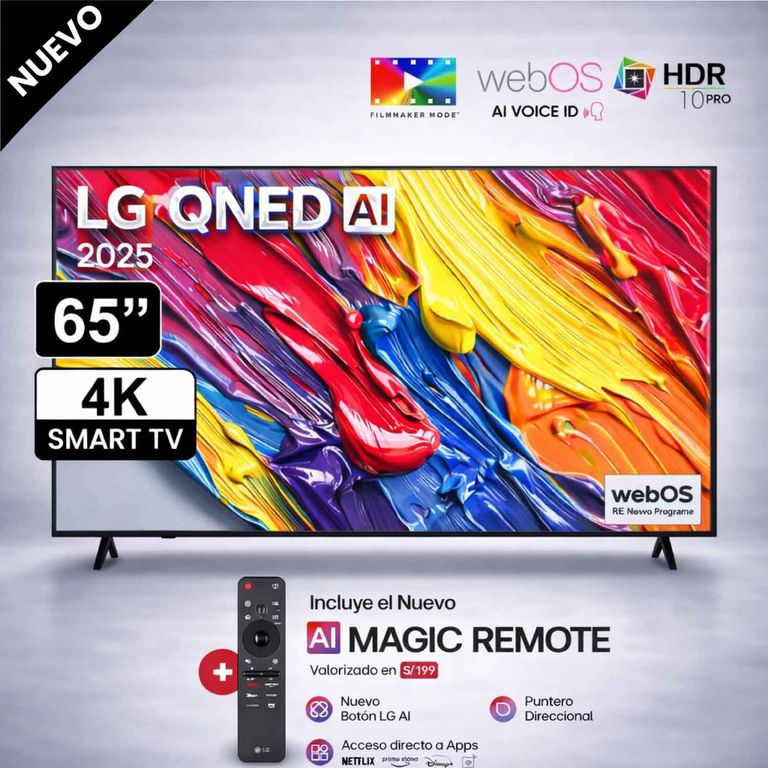 Televisor QNED 4K THINQ AI SMART 65 65QNED82ASG 2025
