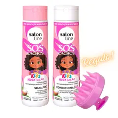 Salon Line - KIT SHAMPOO Y ACONDICIONADOR SOS CACHOS KIDS HIDRATACIÓN