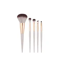 SATINE - Set Brochas Maquillaje Profesional Marfil 5 und.