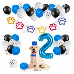 GENERICO - ¡Celebra a lo grande con este hermoso set de globos perrito
