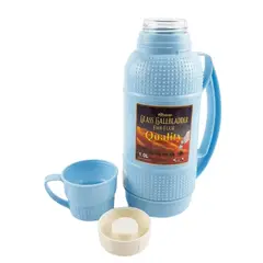 GENERICO - Termo 1 Litro Acero Inoxidable con una Taza Botella Térmico Portátil Conservador Temperatura