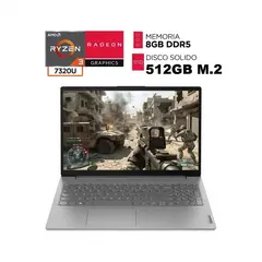 LENOVO - Laptop Amd Ryzen 3 7320U RAM 8GB DDR5 SSD 512GB Pantalla 15.6” FULL HD