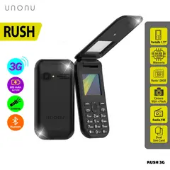 UNONU - CELULAR BASICO RUSH 3G DUAL SIM - NEGRO