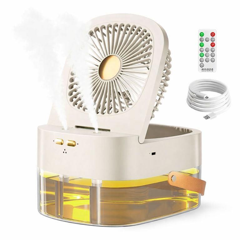 Ventilador Humidificador Portátil S1 con Nebulizador de Agua 2.5L USB y 3 Velocidades