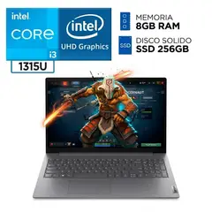 LENOVO - Laptop Intel Core i3 1315U RAM 8GB DDR5 SSD 256GB V15 G5 13° Gen 15.6 Pulgadas FULL HD